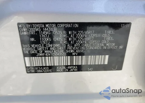 2012 Toyota Rav4 Limited from USA, damaged, VIN JTMYF4DV7C5043532